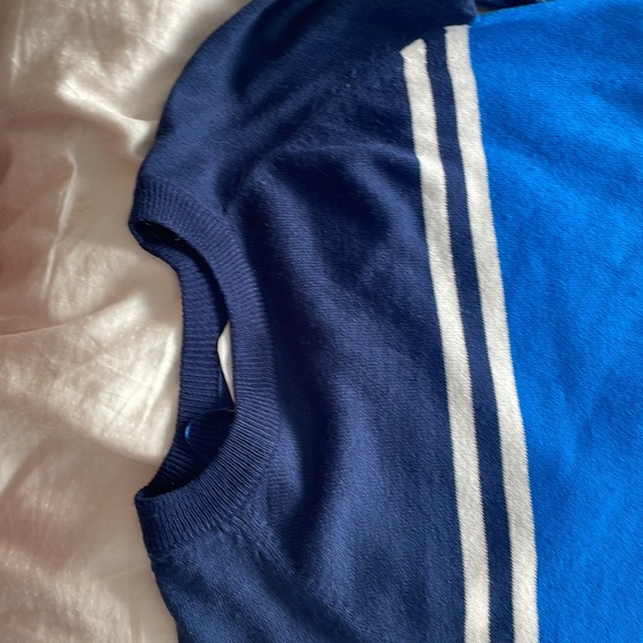 blue and white striped sweater, wool material, - Picture 4 of 7